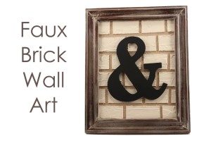 faux brick wall art