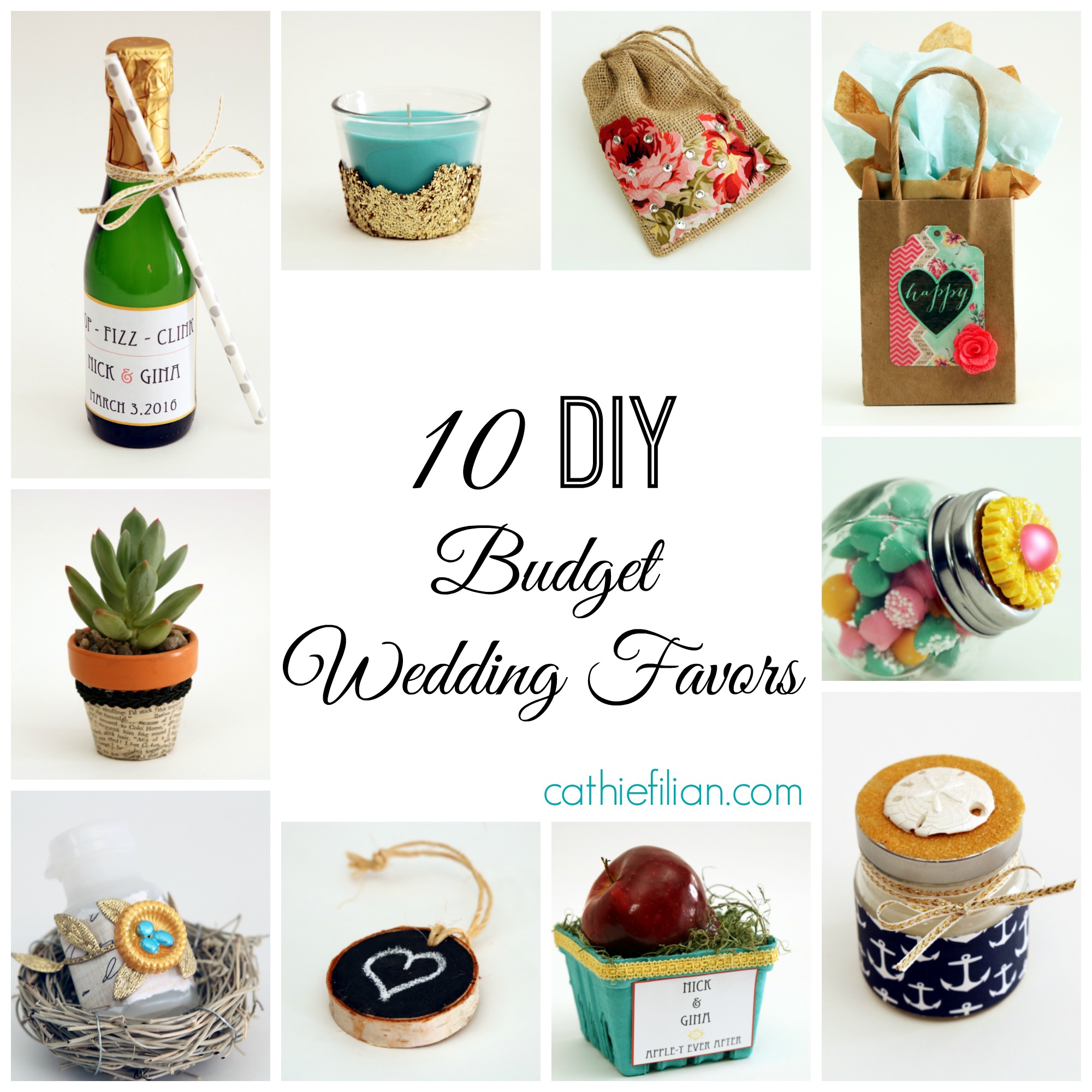 10 DIY Budget Wedding Favor Ideas - CATHIE FILIAN's Handmade Happy