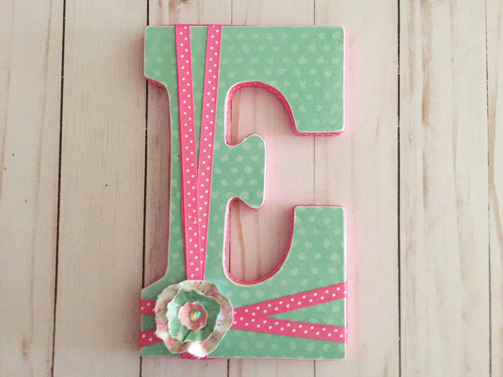 DIY letter art. $2.85 wood letters from Hobby Lobby, scrap book paper, and Modge  Podge glossy finish. Easy and fun custom …