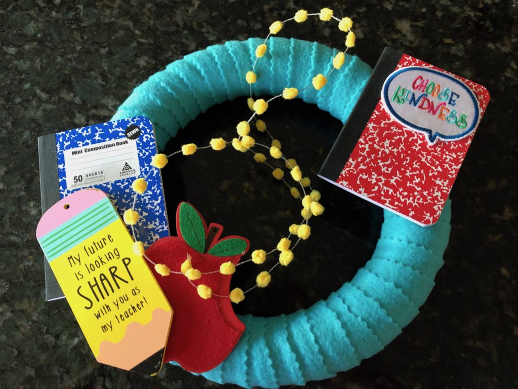 Back to School Wreath with Felt and Dollar Bin Items - CATHIE FILIAN's  Handmade Happy Hour