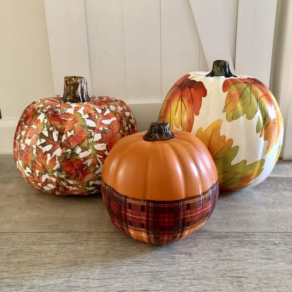 Fall Napkin Decoupage Pumpkins For Thanksgiving CATHIE FILIAN S