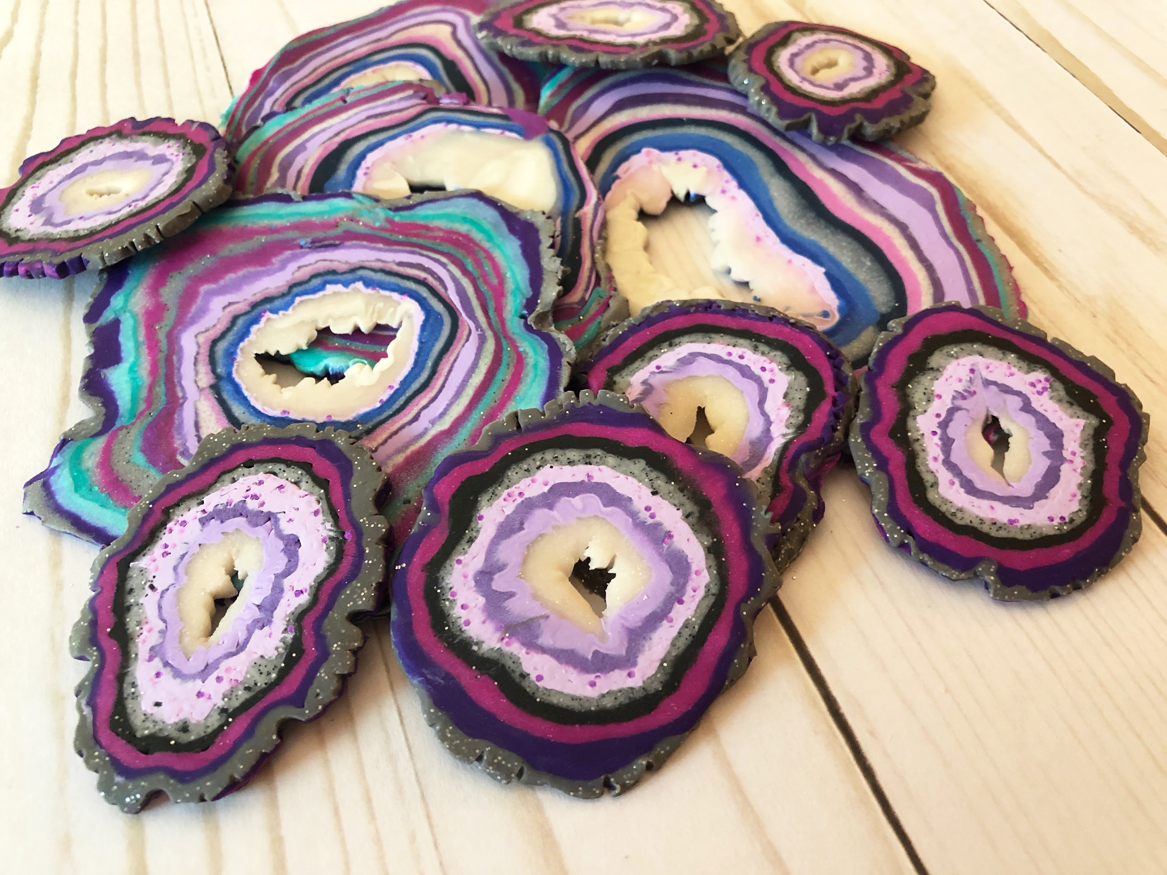 geodes purple grey turq 1 - CATHIE FILIAN's Handmade Happy Hour