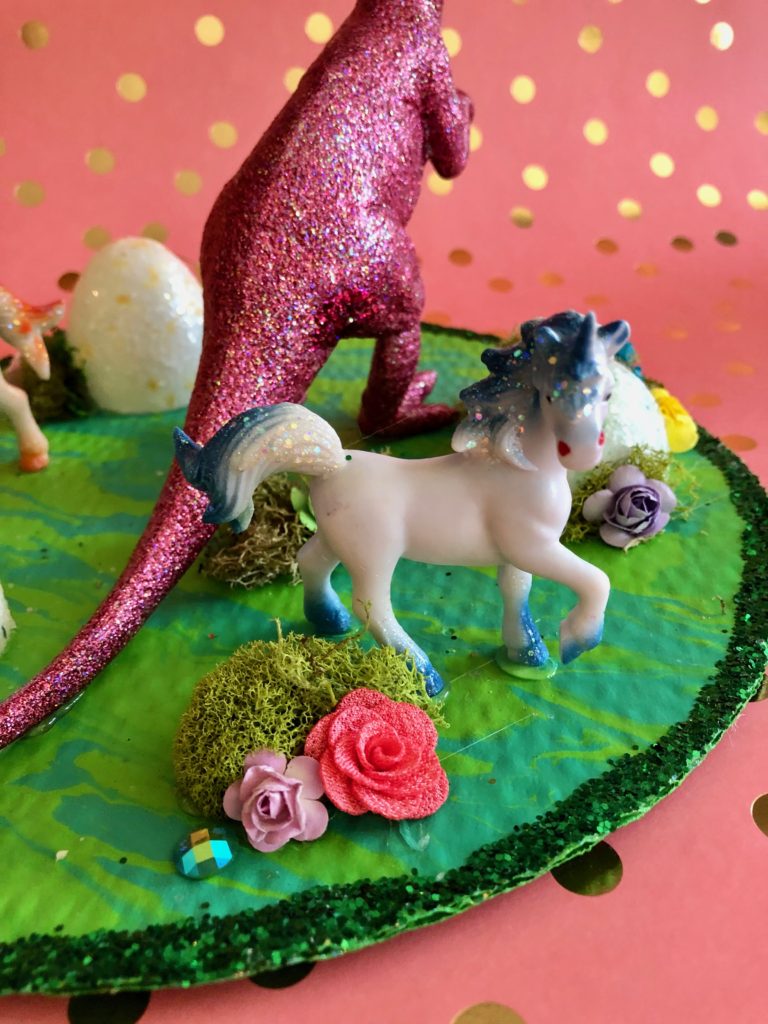 Dinosaur Unicorn Party Centerpieces Recycled - Cathie Filian & Steve ...